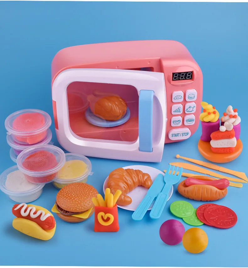 Детские кухонные игрушки имитация микроволновой печи веселые ролевые набор