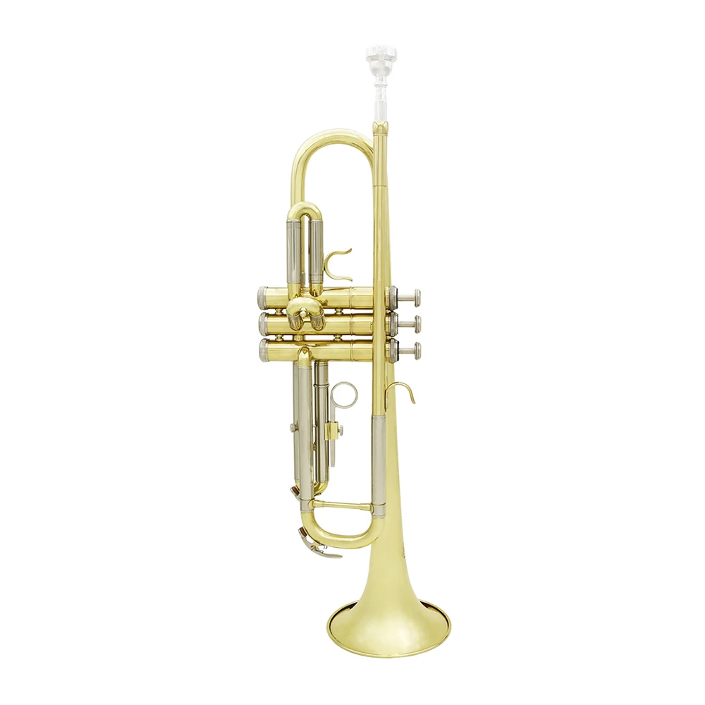 

Professional Bb Trumpet B Flat Brass Material Trompeta Musical Trompete Wind Instrument With Mouthpiece Gloves Strap Case