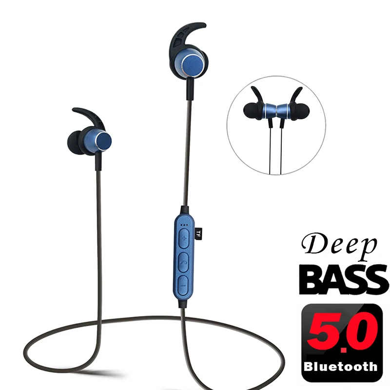 5.0 Bluetooth Earphone Sport Headphones Wireless Headset Noise Canceling Mp3 Player Magentic Metal Deep Bass Stereo earbud W/Mic
5.0 Bluetooth Earphone Sport Headphones Wireless Headset Noise Canceling Mp3 Player Magentic Metal Deep Bass Stereo earbud W/Mic