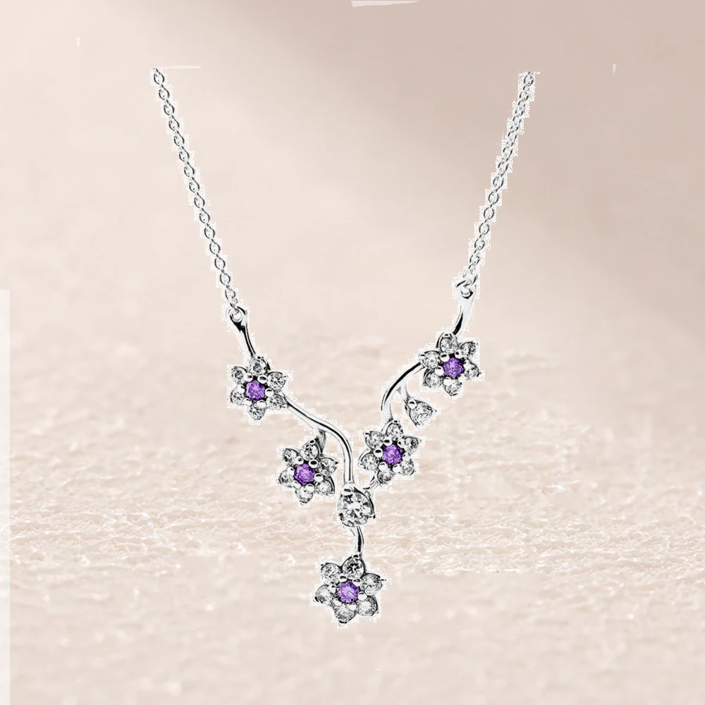 590519ACZ-45 Pendants Forget Me Purple