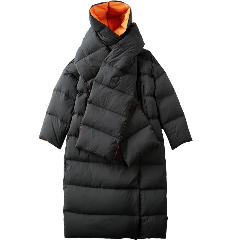Plus Size Hooded Overcoat A-Line Long Winter Jacket Women Coat Scarf 2021 Thick Warm Vintage White Duck Down Jackets Female ASD4
Plus Size Hooded Overcoat A-Line Long Winter Jacket Women Coat Scarf 2021 Thick Warm Vintage White Duck Down Jackets Female ASD4
