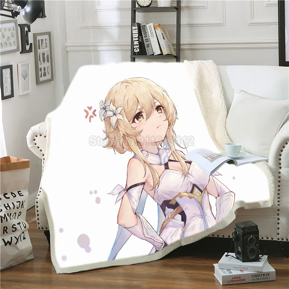 Blanket Coral Fleece New Game Genshin Impact 3D Print Decoration Cute Anime Girl Soft Plush Throw Blankets for Home Bedroom Gift
Blanket Coral Fleece New Game Genshin Impact 3D Print Decoration Cute Anime Girl Soft Plush Throw Blankets for Home Bedroom Gift