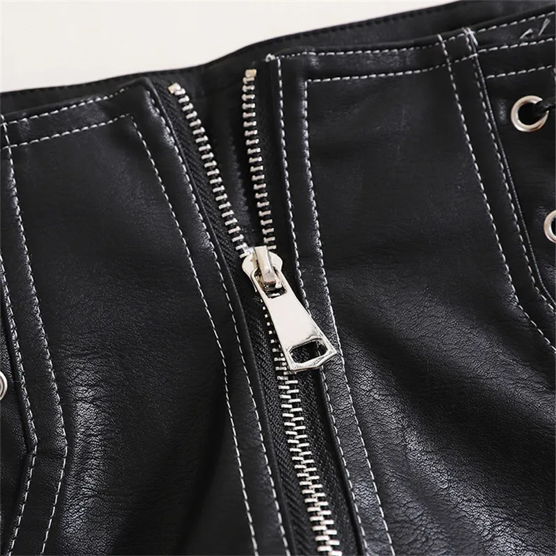 Spring Autumn Women PU Shorts Tie High Waist Shorts Female Casual Black Shorts Ladies All Match Wide leg Shorts Short Pants
Spring Autumn Women PU Shorts Tie High Waist Shorts Female Casual Black Shorts Ladies All Match Wide leg Shorts Short Pants