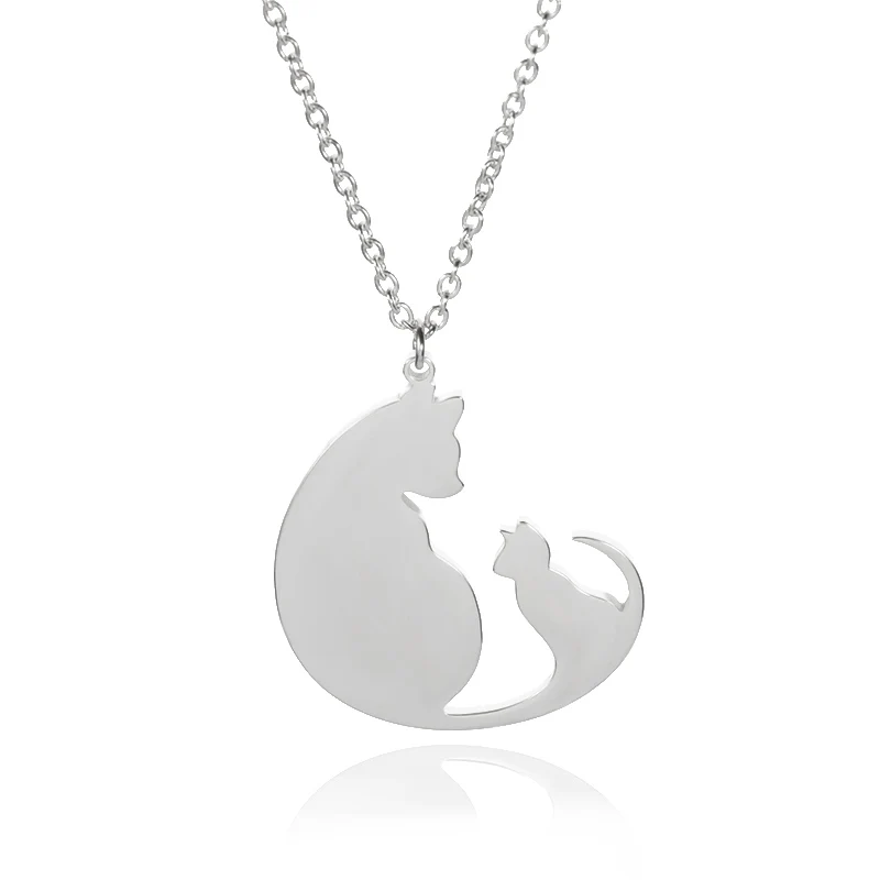 Animal Pendant Cat Stitching Necklaces Simple Friendship Gift Stainless Steel Gold Cats Cute Couple Jewelry Necklace
Animal Pendant Cat Stitching Necklaces Simple Friendship Gift Stainless Steel Gold Cats Cute Couple Jewelry Necklace