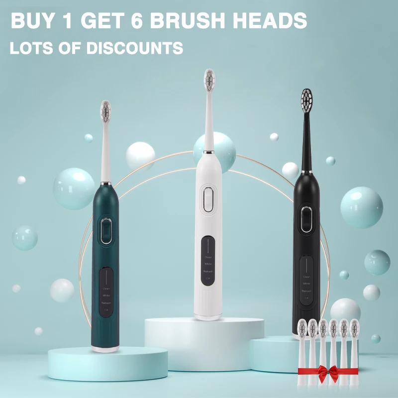 Boyakang Sonic Electric Tooth brush Adult Teeth Brush BYK07 With 6 Replacement Heads Dupont Bristles 3 Modes IPX7 Waterproof
Boyakang Sonic Electric Tooth brush Adult Teeth Brush BYK07 With 6 Replacement Heads Dupont Bristles 3 Modes IPX7 Waterproof
