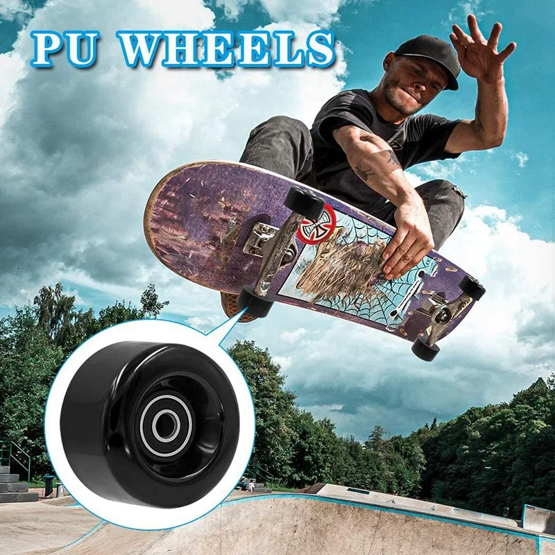 4 Pcs Skateboard Wheels Set 58Mm X 32Mm,82A Quad Roller Skate Wheels with Bearings,Double-Row Roller Skating Accessories
4 Pcs Skateboard Wheels Set 58Mm X 32Mm,82A Quad Roller Skate Wheels with Bearings,Double-Row Roller Skating Accessories