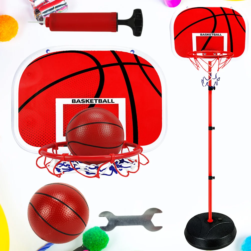 

Детский набор для баскетбола, металлическая подставка для тренировок, для улицы и помещений, подъемная баскетбольная рама, 2,1 м (красная)