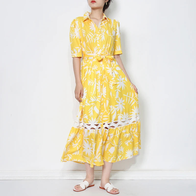 Print Blue Summer Dress Female Lapel Short Sleeve High Waist Vintage Dresses Female New Clothing 2021 Fashionable
Print Blue Summer Dress Female Lapel Short Sleeve High Waist Vintage Dresses Female New Clothing 2021 Fashionable