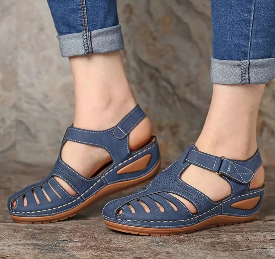 Women's Summer Retro Wedge Sandals with Buckle Casual Sewing, women's Thick-soledOuting , Inc
Women's Summer Retro Wedge Sandals with Buckle Casual Sewing, women's Thick-soledOuting , Inc