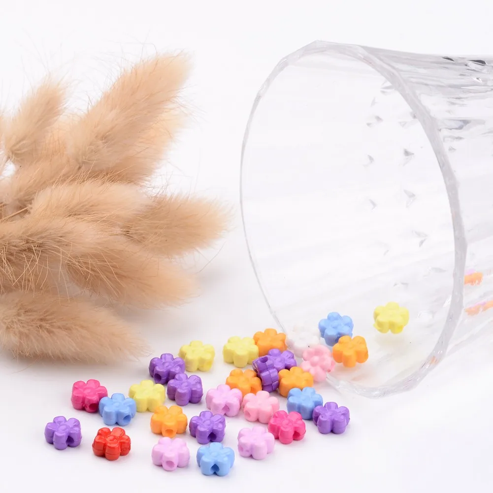 200pcs 8.5x9x4mm Mixed Color Acrylic Beads Flower For DIY Jewelry Making Craft Material, Hole: 2mm
200pcs 8.5x9x4mm Mixed Color Acrylic Beads Flower For DIY Jewelry Making Craft Material, Hole: 2mm