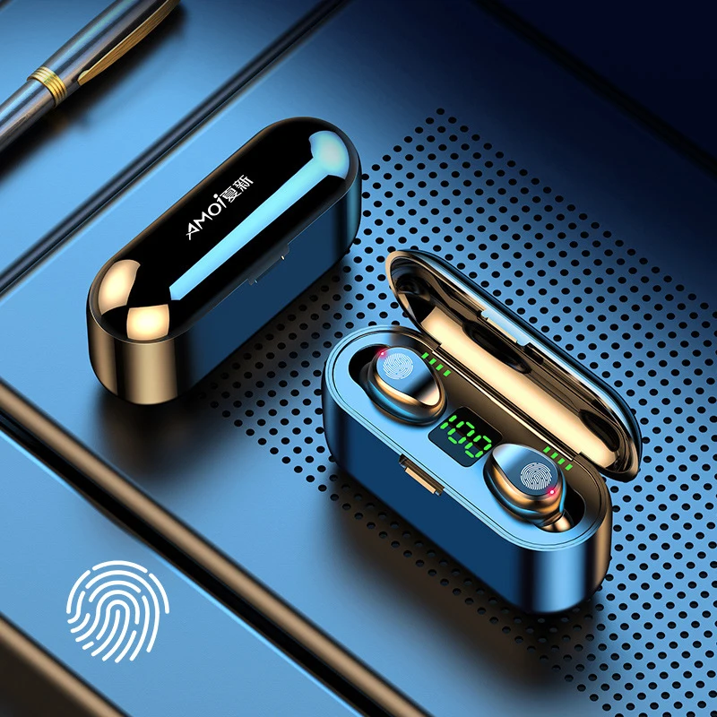 Наушники вкладыши TWS с отпечатков пальцев Touch BluetoothEarphones HD стерео гарнитура Шум