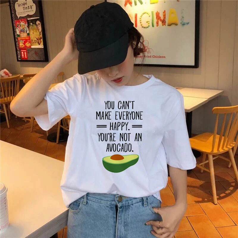 Lovely Avocado women summer t-shirt Funny Print short sleeve t-shirt Kawaii Cartoon Graphic Tshirts Girls Tops Tees Female
Lovely Avocado women summer t-shirt Funny Print short sleeve t-shirt Kawaii Cartoon Graphic Tshirts Girls Tops Tees Female