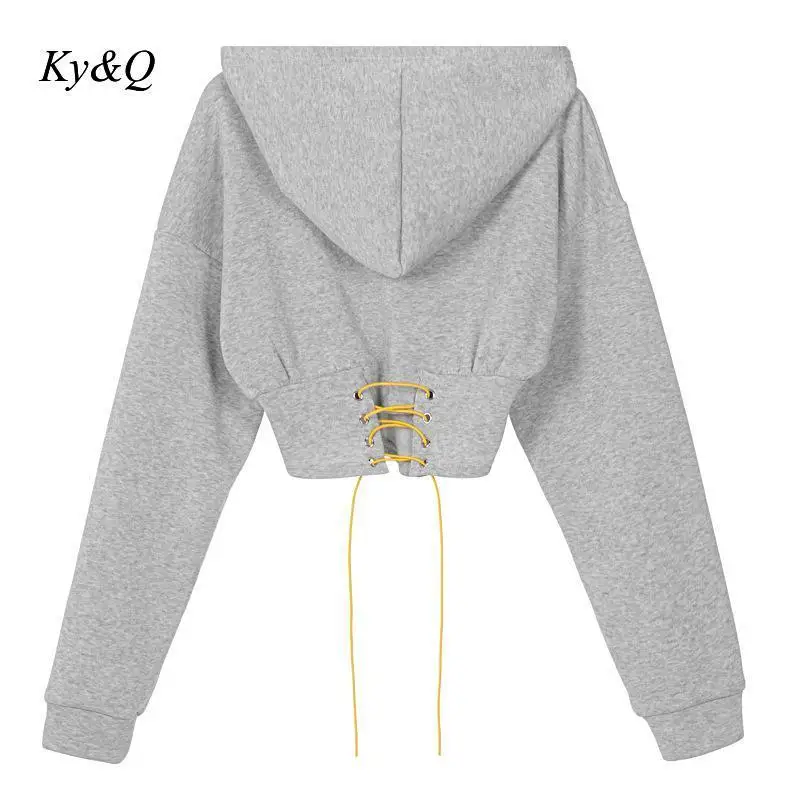 Women 1Pc Long Sleeve Casual Cropped Letter Print Back Lace Up Corset Pullover High Waist Tunic Hooded Sweatshirt Bandage 2020 
Women 1Pc Long Sleeve Casual Cropped Letter Print Back Lace Up Corset Pullover High Waist Tunic Hooded Sweatshirt Bandage 2020