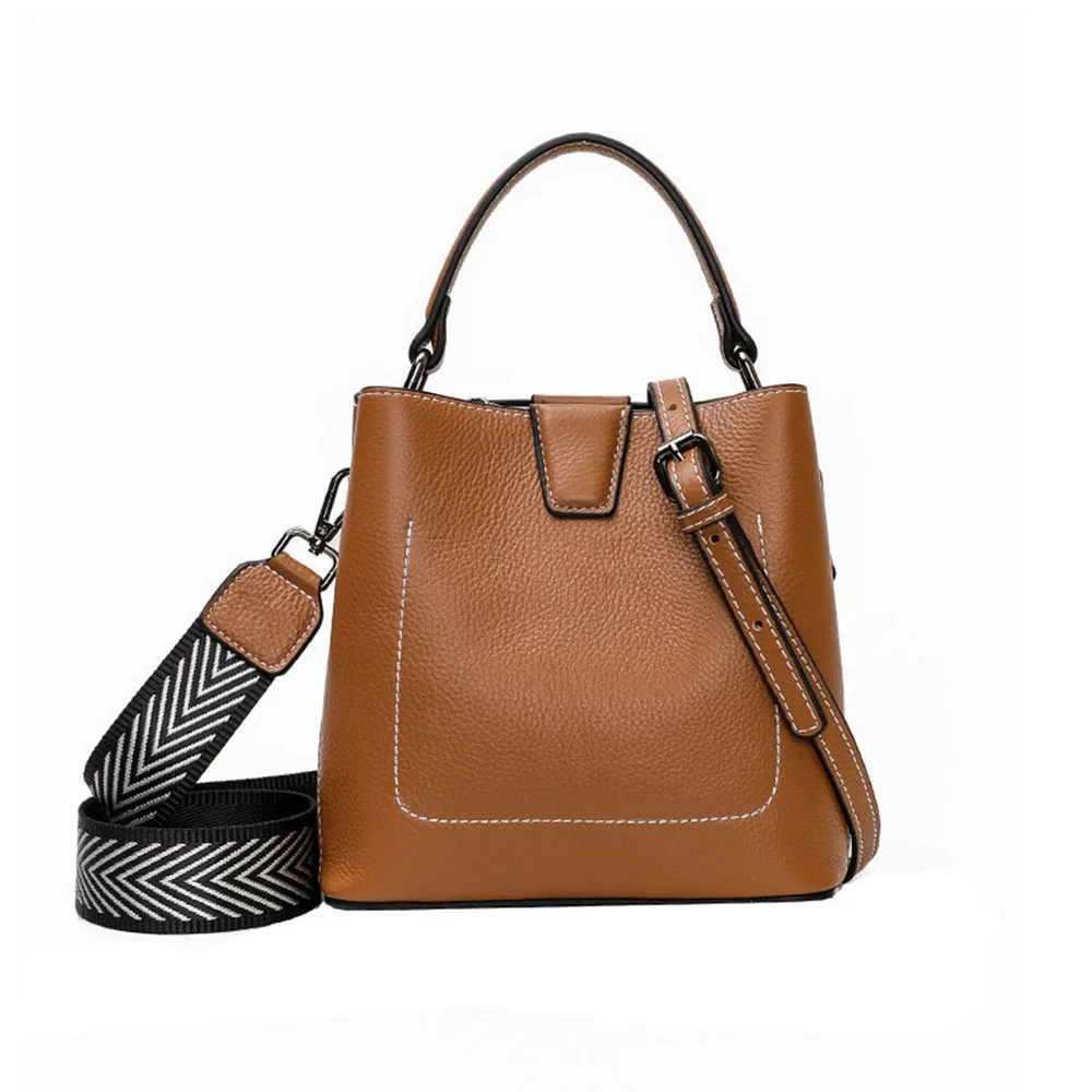 Top Genuine Leather Bucket Handbags For Women Cowhide Soft Shoulder Fashion Handbag Messenger Bag
Top Genuine Leather Bucket Handbags For Women Cowhide Soft Shoulder Fashion Handbag Messenger Bag