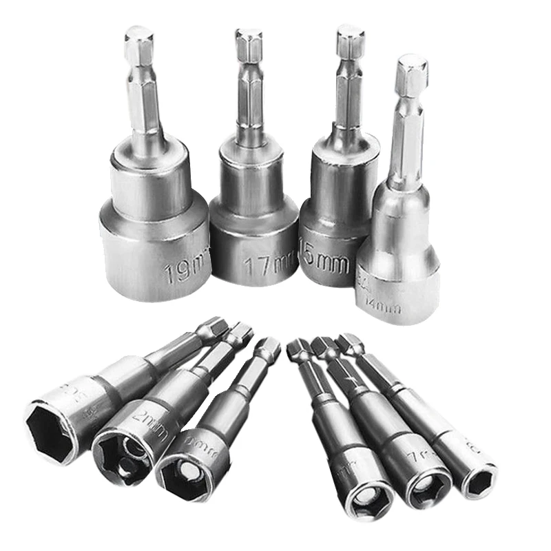 10-Piece Set of 6-19mm Inner Hexagon Socket 1/4 Drill Bit Adapter Electric Nut Drive Assembly Combined Socket
10-Piece Set of 6-19mm Inner Hexagon Socket 1/4 Drill Bit Adapter Electric Nut Drive Assembly Combined Socket