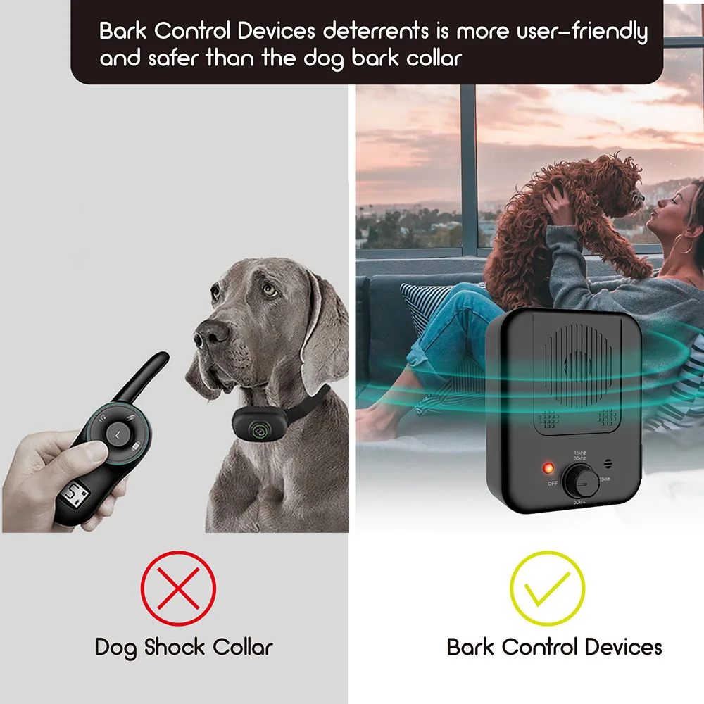Pet Dog Repeller Ultrasonic Bark Suppressor Anti Barking Training Device Trainer Anti-Noise Dog Training Device Pet Product
Pet Dog Repeller Ultrasonic Bark Suppressor Anti Barking Training Device Trainer Anti-Noise Dog Training Device Pet Product