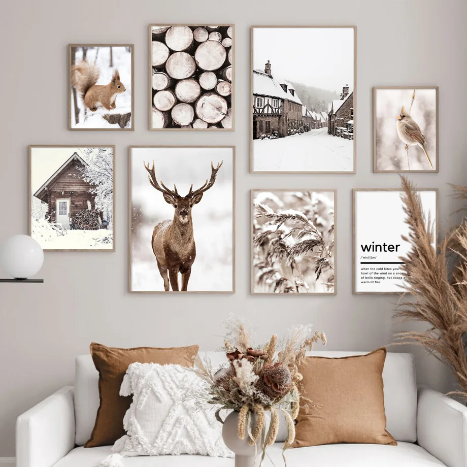 Castle Deer Wooden House Reed Bird Winter Wall Art Canvas Painting Nordic Posters And Prints Wall Pictures For Living Room Decor
Castle Deer Wooden House Reed Bird Winter Wall Art Canvas Painting Nordic Posters And Prints Wall Pictures For Living Room Decor