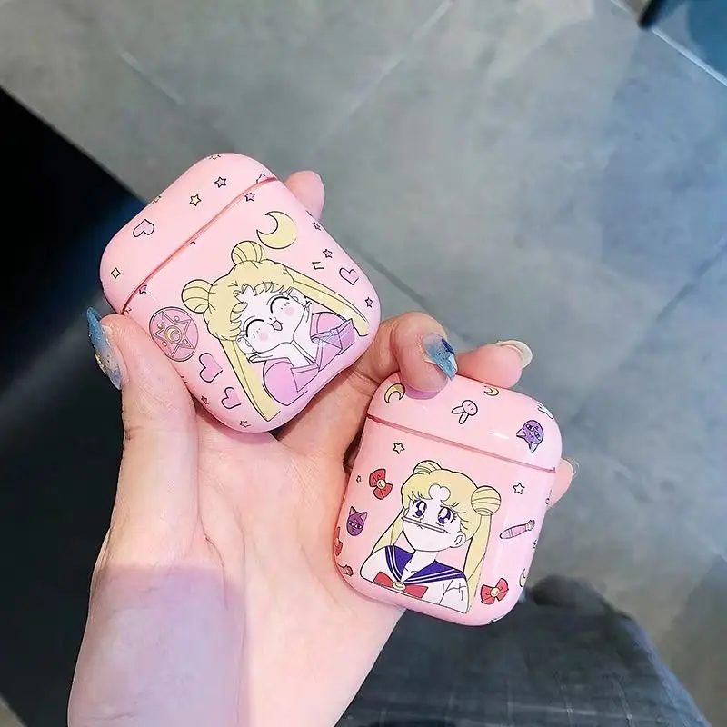 For AirPods Case Kawaii Sailor Moon Luna Cat Earphone Cases For Apple Airpods 1 2 Protect Cover with Finger Ring Strap pink
For AirPods Case Kawaii Sailor Moon Luna Cat Earphone Cases For Apple Airpods 1 2 Protect Cover with Finger Ring Strap pink