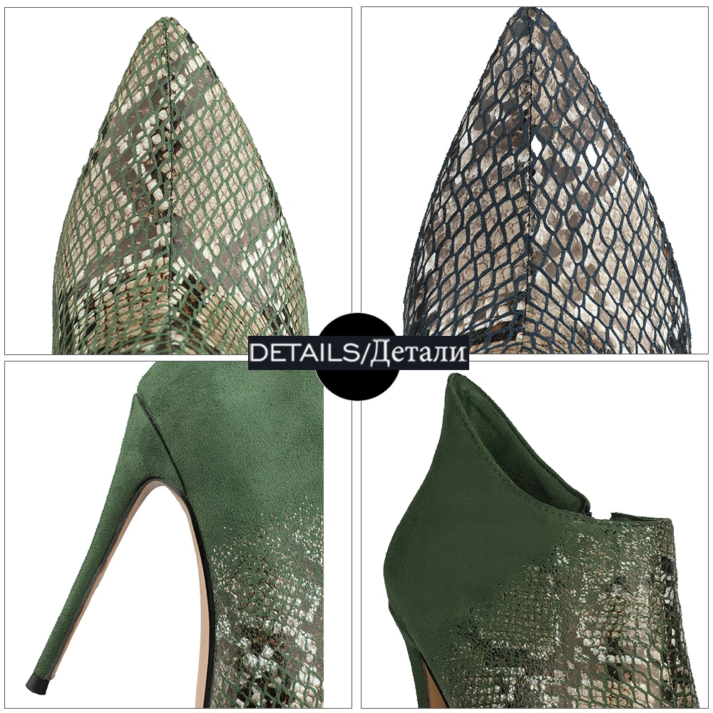 WETKISS Fashion Snakeskin Booties Women Stiletto Heels Shoes Woman Thin High Heels Boots Pointed Toe Ladies Ankle Boot Big Size
WETKISS Fashion Snakeskin Booties Women Stiletto Heels Shoes Woman Thin High Heels Boots Pointed Toe Ladies Ankle Boot Big Size