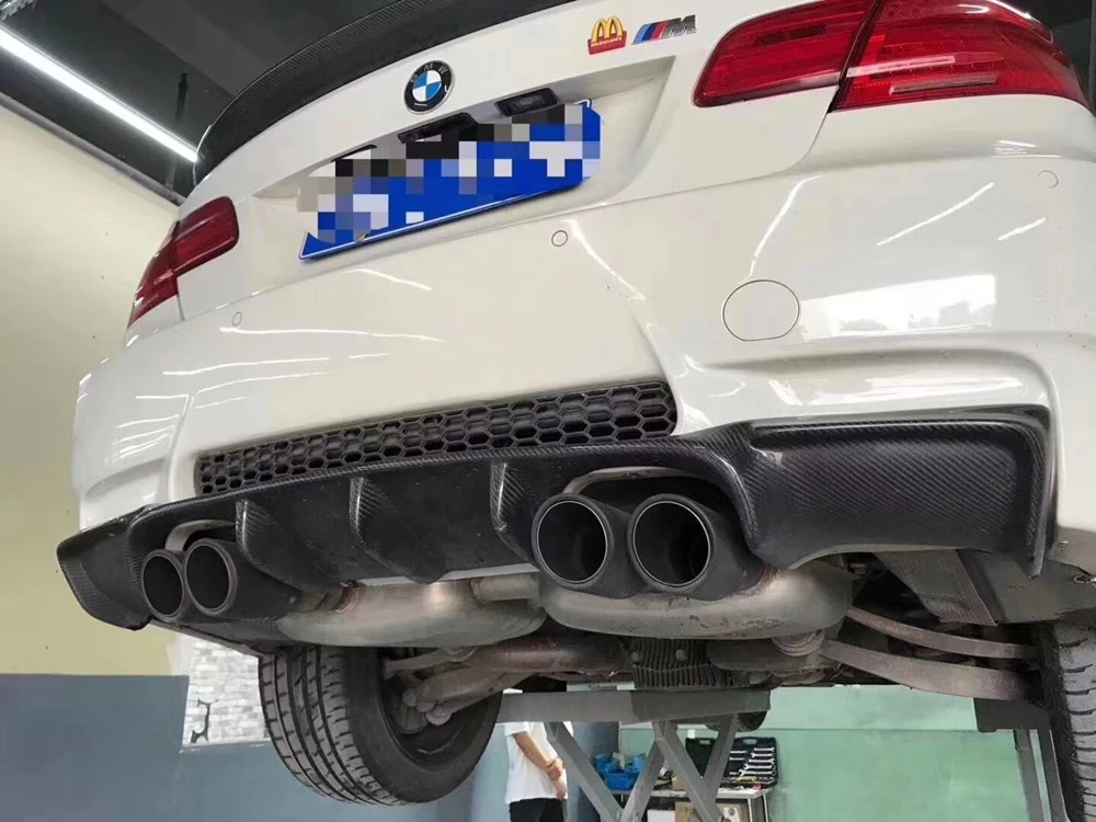 Автомобильный Стайлинг диффузор для заднего бампера из углеродного волокна BMW E92