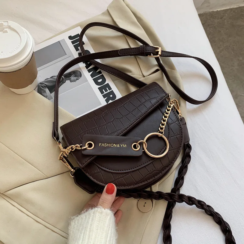 Ins Style Stone Saddle Bags PU Leather for Women Bags Ladies Shoulder Crossbody Bags Girls Chain Handbags Purses Female Bolsos
Ins Style Stone Saddle Bags PU Leather for Women Bags Ladies Shoulder Crossbody Bags Girls Chain Handbags Purses Female Bolsos