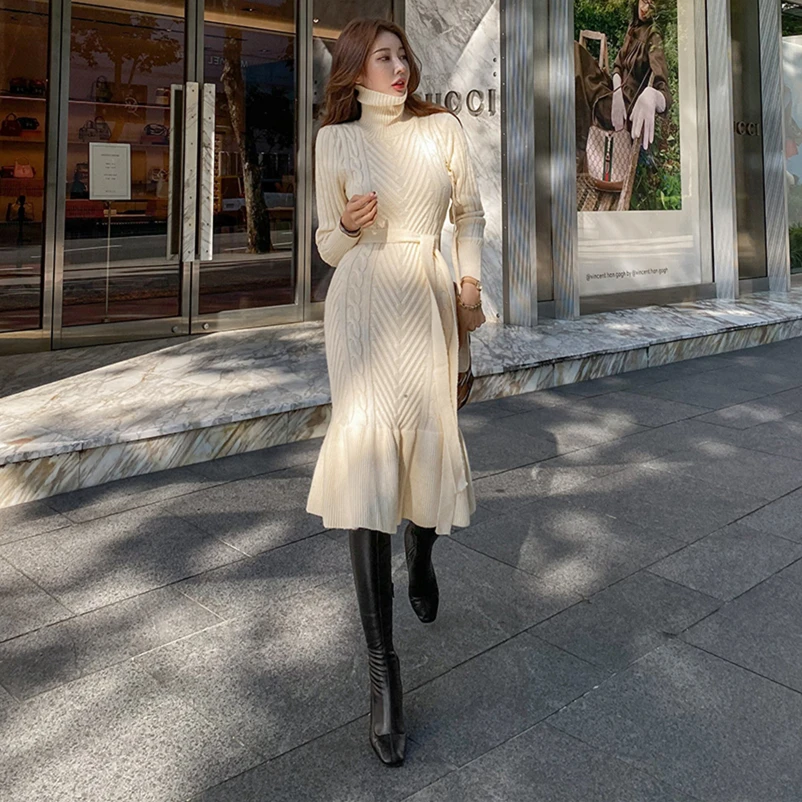 Warm Mermaid Sweater Dress 2022 Autumn Winter Gentle Wind Solid Color Long Knitted Dress Fashion Women's Clothing
Warm Mermaid Sweater Dress 2022 Autumn Winter Gentle Wind Solid Color Long Knitted Dress Fashion Women's Clothing