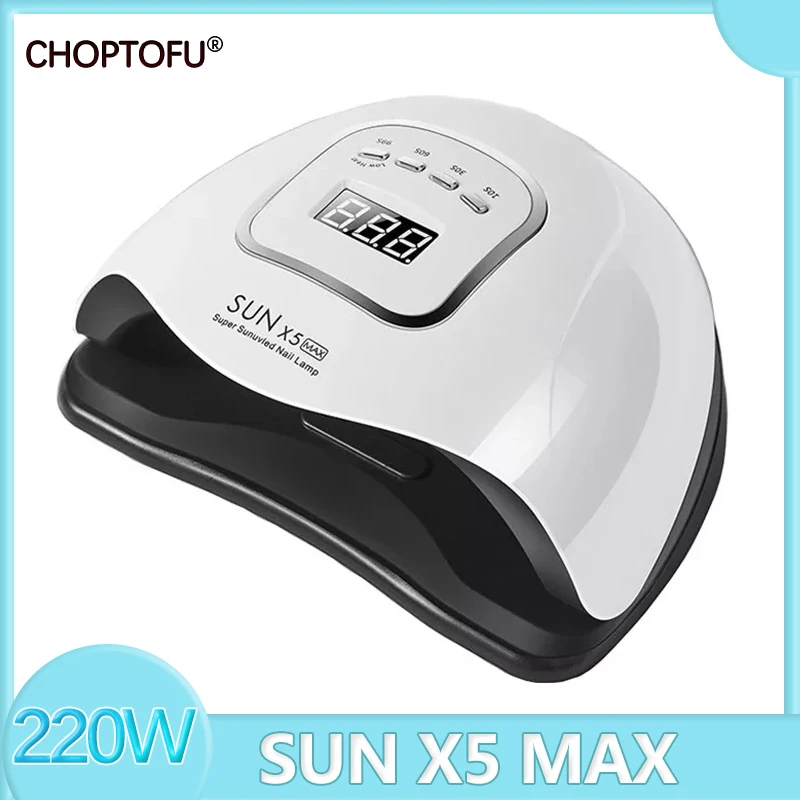 SUN X5 Max LED UV Lamp Powerful Upgrade 220W Nail Lamp Auto High Quality Dry Gel Dryer Lamp Professional Manicure Lamp
SUN X5 Max LED UV Lamp Powerful Upgrade 220W Nail Lamp Auto High Quality Dry Gel Dryer Lamp Professional Manicure Lamp