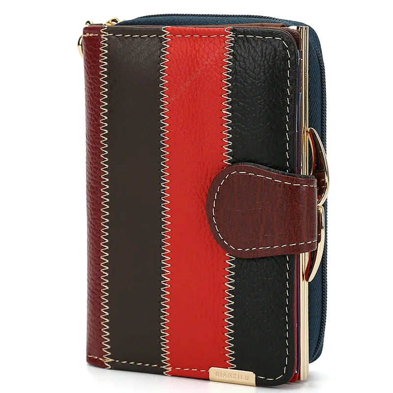 Wallet for Women New Color Women's Zipper Purse Buckle Zero Purse Leather Women's Purse Color Contrast
Wallet for Women New Color Women's Zipper Purse Buckle Zero Purse Leather Women's Purse Color Contrast