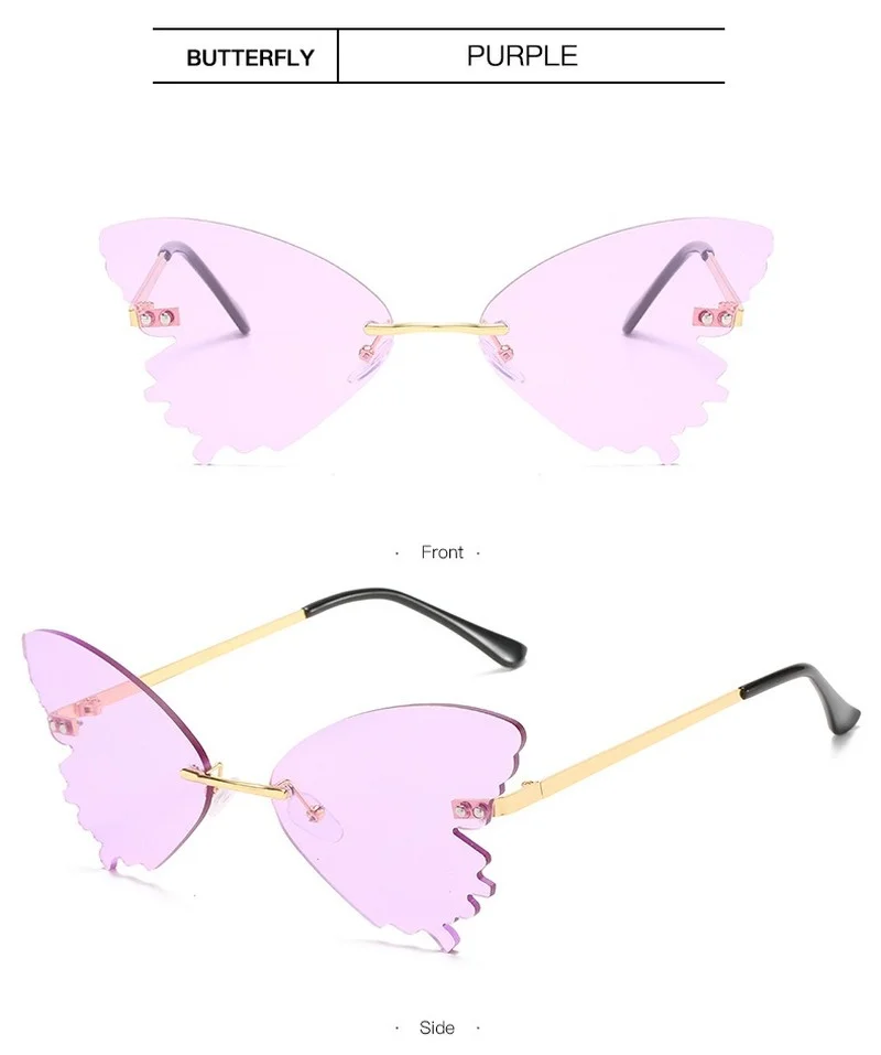 7Styles Butterfly Sunglasses Female Colorful Ocean Film Frameless Sunglasses Glasses Personality Fashion Design Sense 1pc
7Styles Butterfly Sunglasses Female Colorful Ocean Film Frameless Sunglasses Glasses Personality Fashion Design Sense 1pc