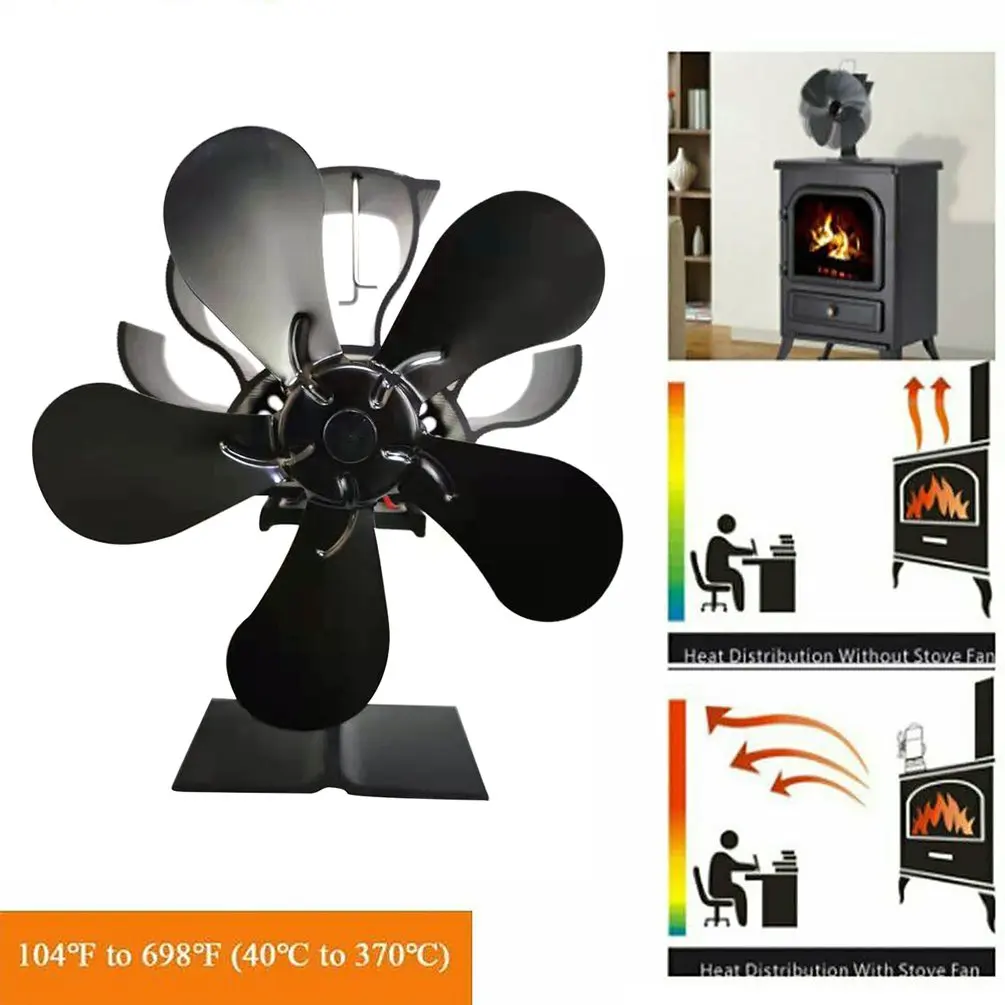 5 Blades Fireplace Home Save Energy Thermodynamic Blower Efficient Dispersing Heat Powered Stove Fan Wood Burner Air Warm Fan
5 Blades Fireplace Home Save Energy Thermodynamic Blower Efficient Dispersing Heat Powered Stove Fan Wood Burner Air Warm Fan
