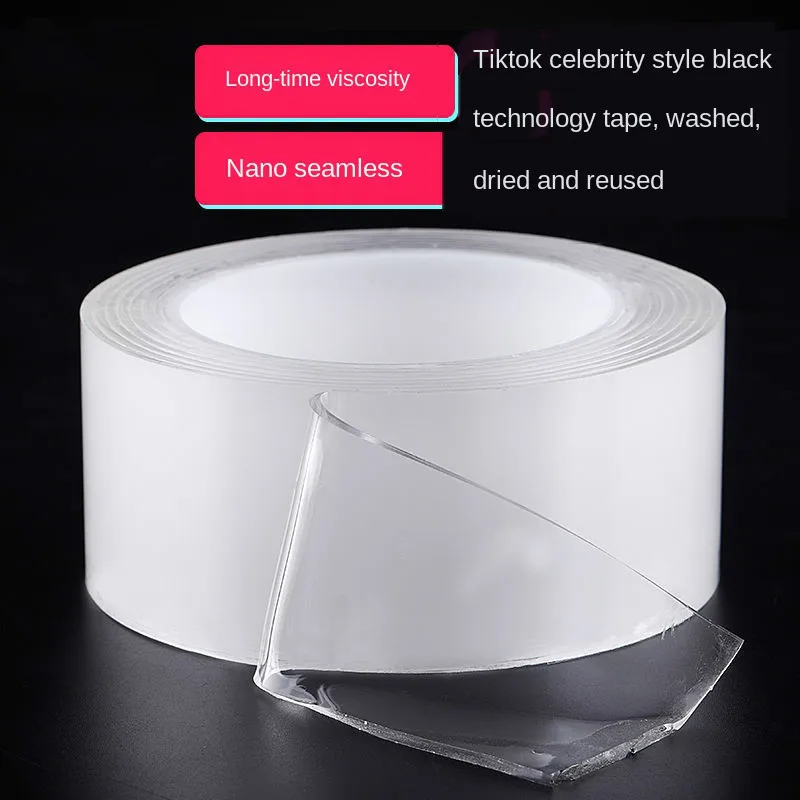 Nano Grip Tape Reusable Removable Washable Double Sided Sticky Strips Seamless Traceless Tape Adhesive Kitchen Holder 1m/3m/5m
Nano Grip Tape Reusable Removable Washable Double Sided Sticky Strips Seamless Traceless Tape Adhesive Kitchen Holder 1m/3m/5m