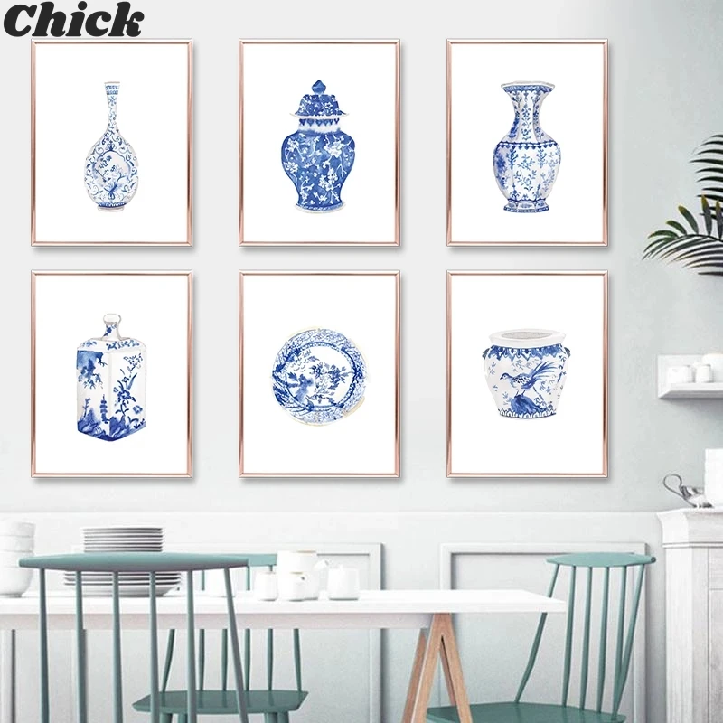 Chinese Style Vase Prints Ming Porcelain Blue And White Porcelain Art Canvas Painting Oriental Art Poster Wall Art Decoration
Chinese Style Vase Prints Ming Porcelain Blue And White Porcelain Art Canvas Painting Oriental Art Poster Wall Art Decoration