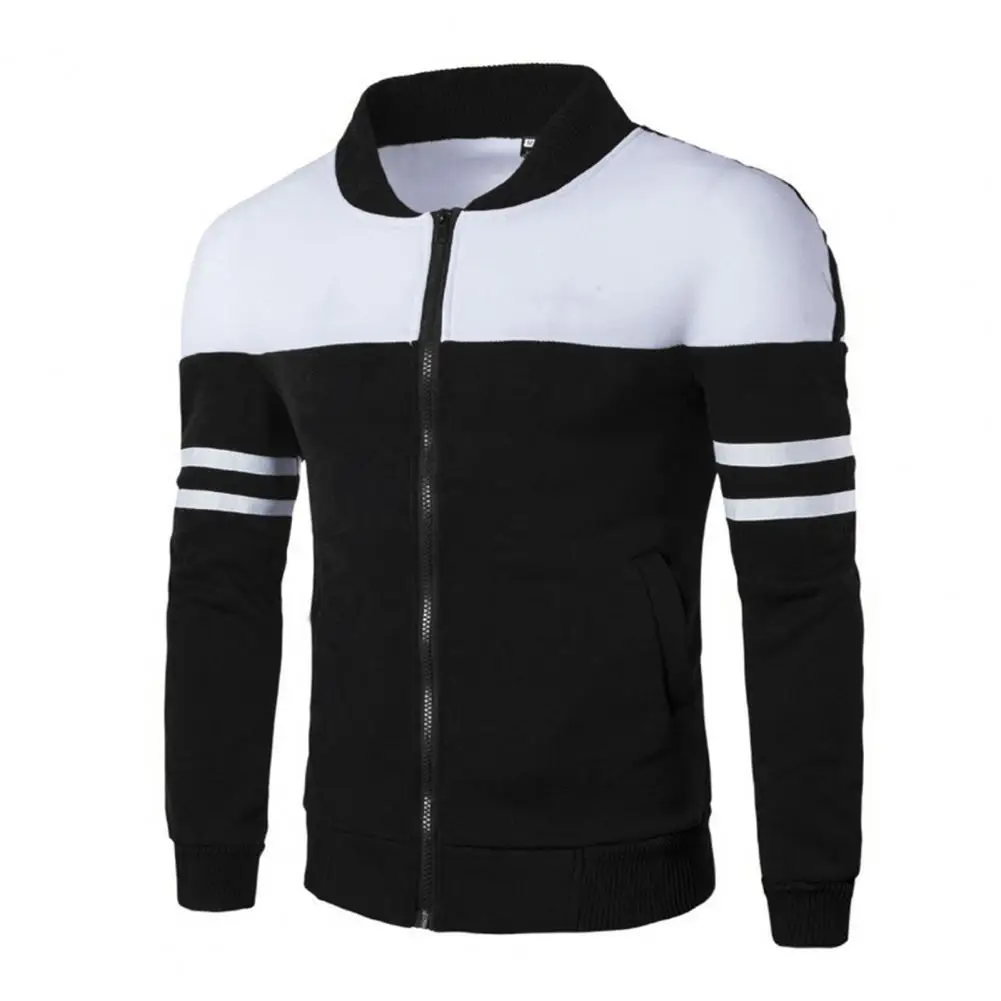 Jackets Men Fashion Autumn Winter Stripe Long Sleeve Zip Pockets Coat Color Block Varsity Jacket motorcycle jacket 2021 мужская
Jackets Men Fashion Autumn Winter Stripe Long Sleeve Zip Pockets Coat Color Block Varsity Jacket motorcycle jacket 2021 мужская