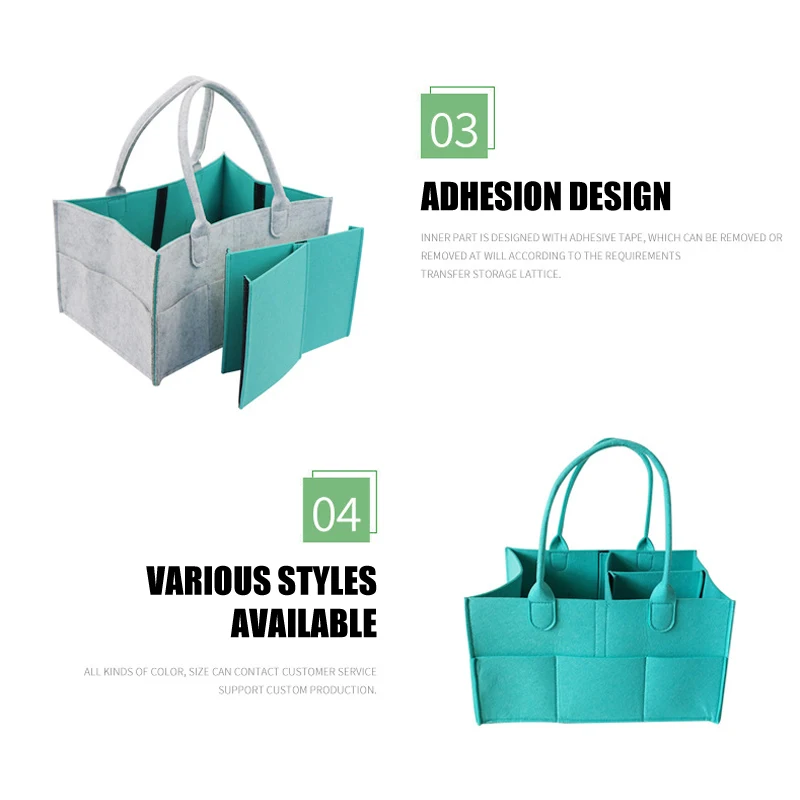 Protable Foldable Felt Diaper Bag Kids Baby Clothes Toys Diaper Storage Organizer Mummy Pouch Tote Nursery Bag MYDING 
Protable Foldable Felt Diaper Bag Kids Baby Clothes Toys Diaper Storage Organizer Mummy Pouch Tote Nursery Bag MYDING