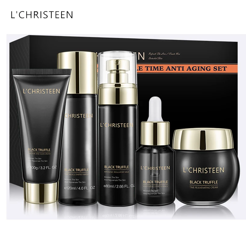 Facial Care Set Black Truffle Moisturizing Serum Cleanser Toner Lotion Face Wrinkle Cream Hydrating Repair Skincare Sets 5PCS M
Facial Care Set Black Truffle Moisturizing Serum Cleanser Toner Lotion Face Wrinkle Cream Hydrating Repair Skincare Sets 5PCS M