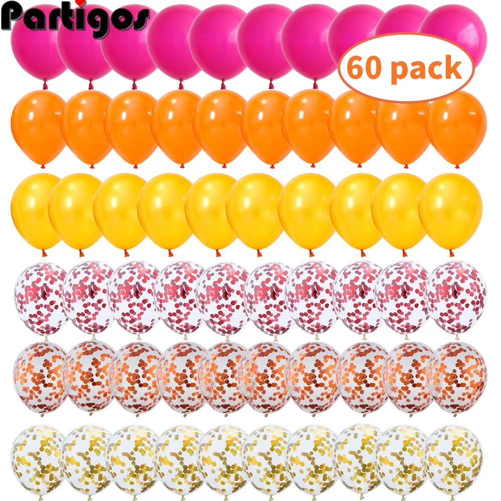 60pcs Red Orange Gold Balloons Set 12 Inch Confetti Latex Balloons for Birthday Fall Autumn Thanksgiving Party Decorations
60pcs Red Orange Gold Balloons Set 12 Inch Confetti Latex Balloons for Birthday Fall Autumn Thanksgiving Party Decorations