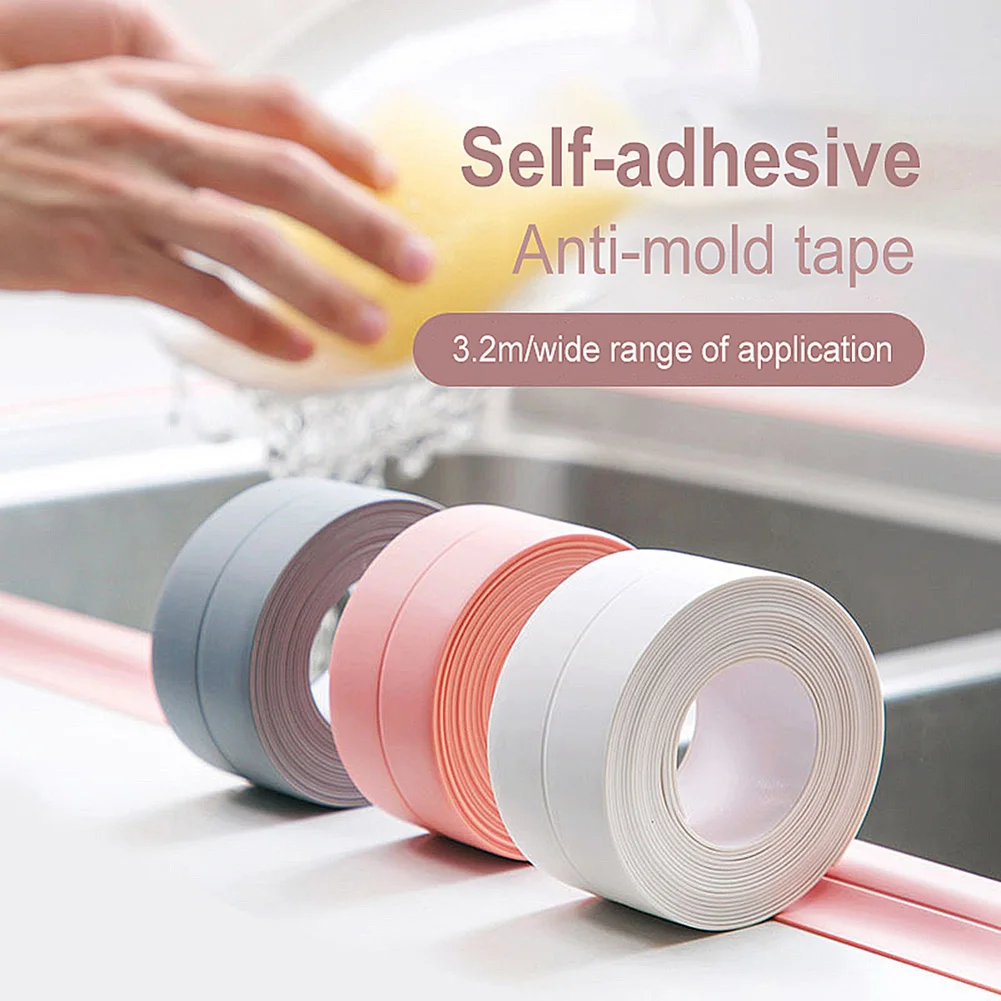 PVC Shower Sink Bath Sealing Strip Tape Mildew Strip For Bathroom Kitchen Self Adhesive Waterproof Wall Sticker Sink Edge Gap
PVC Shower Sink Bath Sealing Strip Tape Mildew Strip For Bathroom Kitchen Self Adhesive Waterproof Wall Sticker Sink Edge Gap