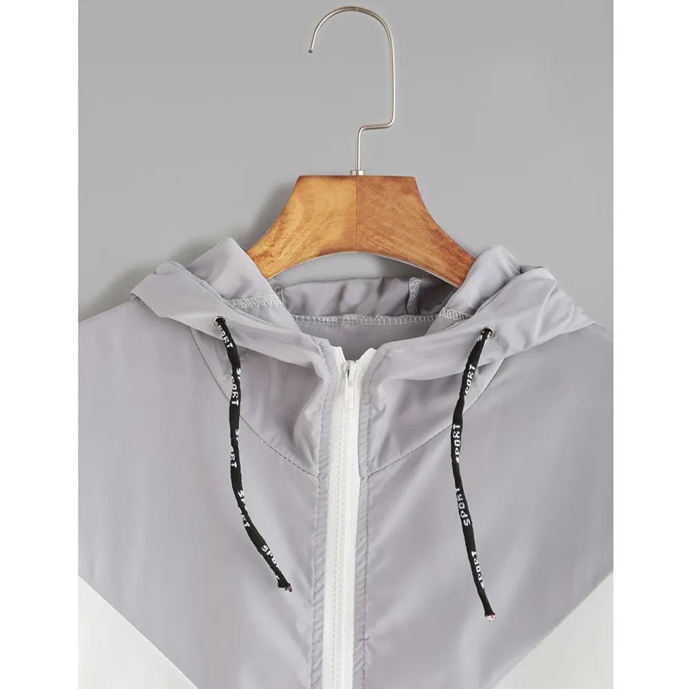 Women Windbreaker Jacket Students Zipper Pockets Multicolor Long Sleeve Patchwork Thin Skinsuits Hooded Sport Coat
Women Windbreaker Jacket Students Zipper Pockets Multicolor Long Sleeve Patchwork Thin Skinsuits Hooded Sport Coat