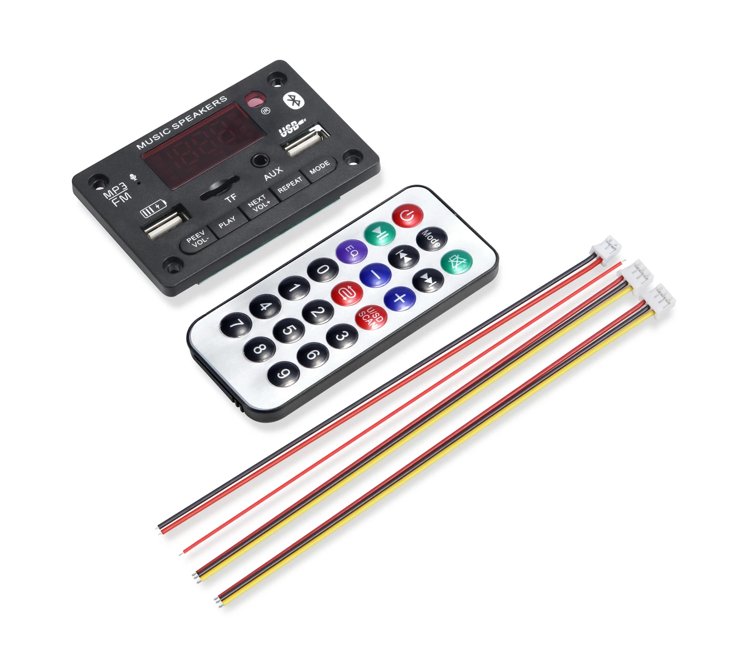 ARuiMei Bluetooth5.0 MP3 WMA WAV Decoder Board 5V 12V Wireless Audio Module Color Screen USB TF FM Radio For Car Accessories
ARuiMei Bluetooth5.0 MP3 WMA WAV Decoder Board 5V 12V Wireless Audio Module Color Screen USB TF FM Radio For Car Accessories