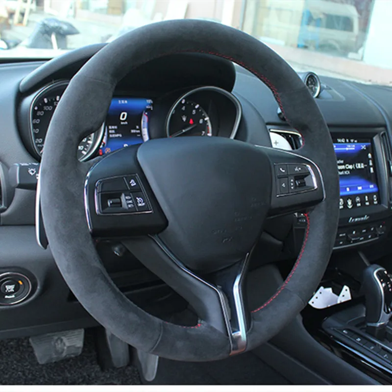 DIY Hand-Stitched Suede Leather Car Steering Wheel Cover for Maserati Ghibli Quattroporte Levante Interior Auto Accessories
DIY Hand-Stitched Suede Leather Car Steering Wheel Cover for Maserati Ghibli Quattroporte Levante Interior Auto Accessories
