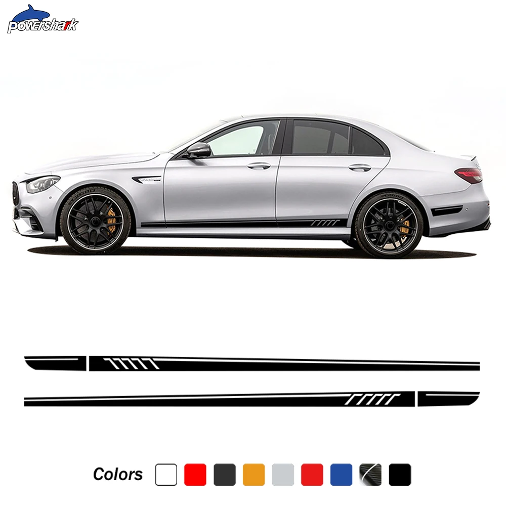 

2 Pcs Edition AMG Side Stripes Sitkcer Decal For Mercedes Benz E Class W213 E53 E43 E63 AMG S213 A238 C238 E300 E350 Accessories