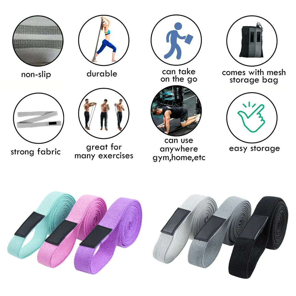 Fabric Resistance Band 3 Levels Glute Bands 2M Long Non-Slip Bands Exercise Bands
Fabric Resistance Band 3 Levels Glute Bands 2M Long Non-Slip Bands Exercise Bands