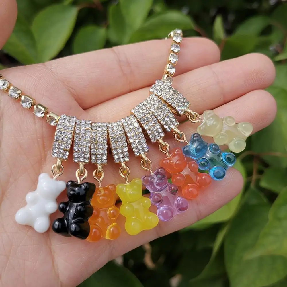 Bear Pendant Necklace Ins Fashion Street Fashion Accessories Hop Punk Girls Women's Girls Hip Cool Accessories Women's N9F6
Bear Pendant Necklace Ins Fashion Street Fashion Accessories Hop Punk Girls Women's Girls Hip Cool Accessories Women's N9F6