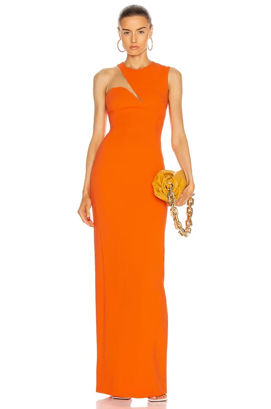 New Summer Women's Sexy O-neck Sleeveless Mesh Orange Fashion Celebrity Club Party Long Bandage Dress
New Summer Women's Sexy O-neck Sleeveless Mesh Orange Fashion Celebrity Club Party Long Bandage Dress