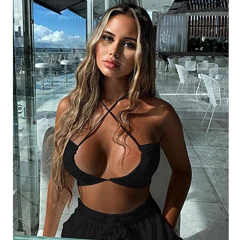 2021 Fashion Summer Backless Women Tunic Strapless Drawstring Straps Halter Women's Top Corset Breast Wrapping Crop Top Female
2021 Fashion Summer Backless Women Tunic Strapless Drawstring Straps Halter Women's Top Corset Breast Wrapping Crop Top Female
