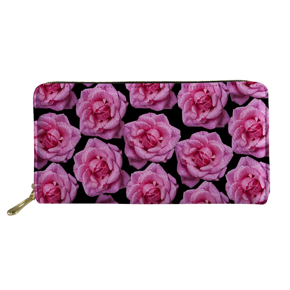 Pink Woman Wallet Zipper Handy Coin Purses Flower Rose Print Long Wallets PU Leather Ladies Money Bag With Credit Card Holder
Pink Woman Wallet Zipper Handy Coin Purses Flower Rose Print Long Wallets PU Leather Ladies Money Bag With Credit Card Holder