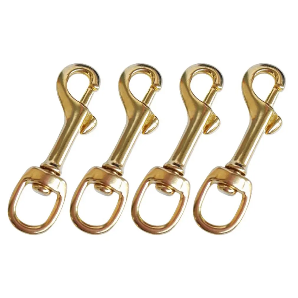 4 Pcs Pure Copper Diving Rope Hook Large Rotating Eyelet Single End Spring Hole Corrosion Resistant High Strength Durable
4 Pcs Pure Copper Diving Rope Hook Large Rotating Eyelet Single End Spring Hole Corrosion Resistant High Strength Durable