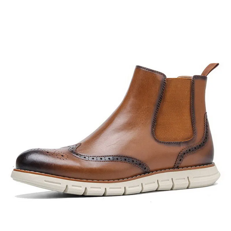 Classic Design Men Brown Chelsea Boots Pointed Toe Breathable Fashion Trending Leisure Office Career Ankle Botas Light ERRFC
Classic Design Men Brown Chelsea Boots Pointed Toe Breathable Fashion Trending Leisure Office Career Ankle Botas Light ERRFC