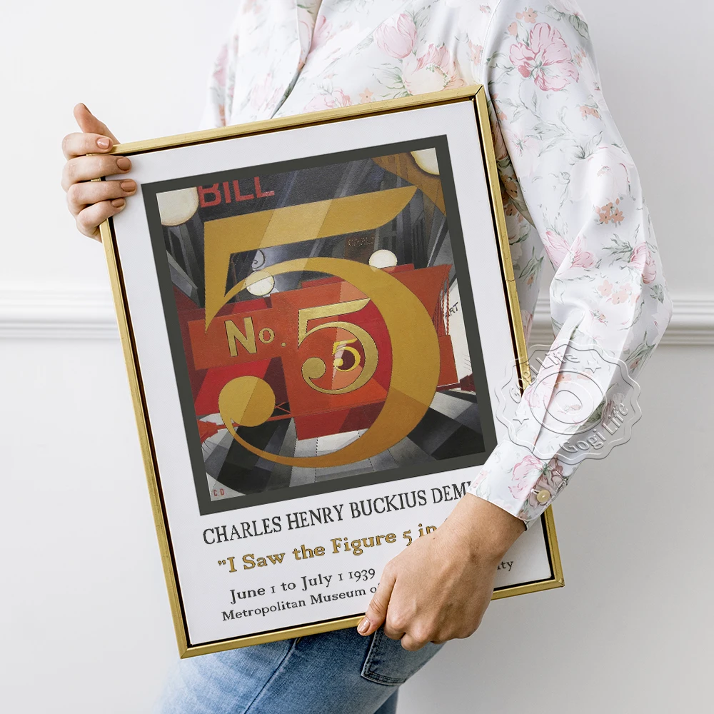 Charles Demuth Metropolitan Museum of Art Poster, I Saw The Figure 5 In Gold Wall Picture, Futurism Cubism Decorative Painting
Charles Demuth Metropolitan Museum of Art Poster, I Saw The Figure 5 In Gold Wall Picture, Futurism Cubism Decorative Painting