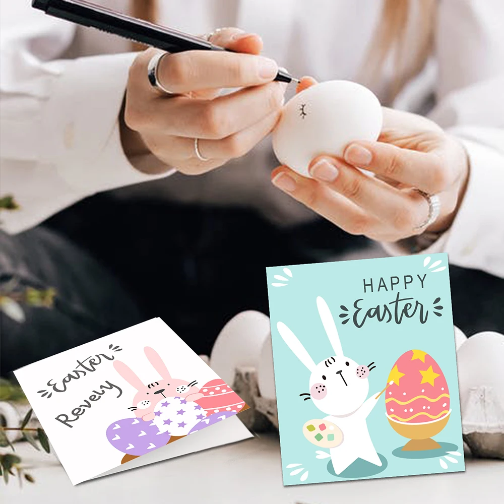 52Pcs Colorful Happy Easter Revely Day Party Kraft Gift Greeting Cards Stickers Cute Easter Egg Rabbits Festival Greeting Cards
52Pcs Colorful Happy Easter Revely Day Party Kraft Gift Greeting Cards Stickers Cute Easter Egg Rabbits Festival Greeting Cards
